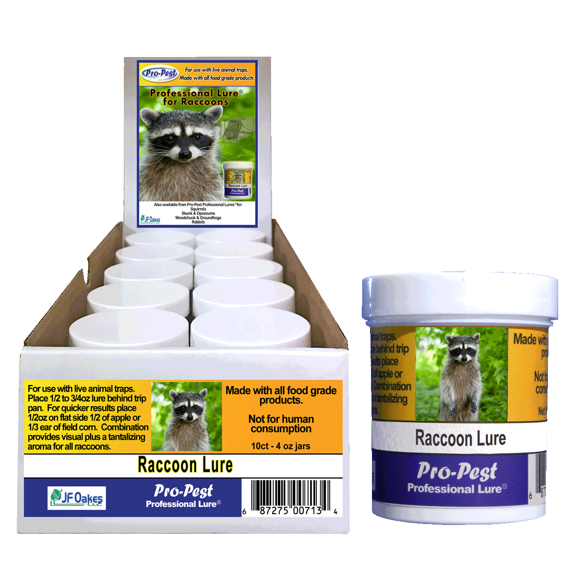Pro-Pest Raccoon Lure - Prof 4 oz Jars -10ct - Image 2